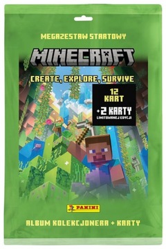ALBUM NA KARTY MINECRAFT MEGAZESTAW STARTOWY PANINI CREATE EXPLORE SURVIVE