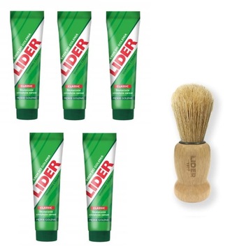 LIDER CLASSIC KREM DO GOLENIA ZIELONY 5x65g+PĘDZEL