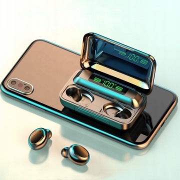 БЕСПРОВОДНЫЕ НАУШНИКИ-ВКЛАДЫШИ BLUETOOTH С МИКРОФОНОМ POWERBANK, 4 цвета