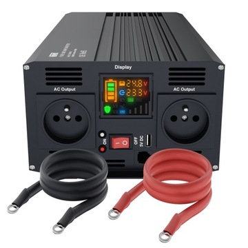 Przetwornica napięcia Newell z czystą sinusoidą - 24 V / 230 V, 2000 W
