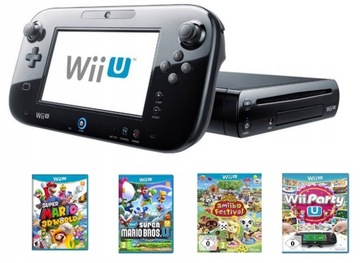 МЕГА НАБОР NINTENDO WII U CONSOLE 32 ГБ + 4 ИГРЫ