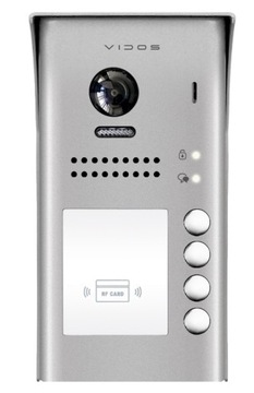 Stacja bramowa czytnik RFID UNIQUE 125 kHz czterorodzinna S1104A VIDOS