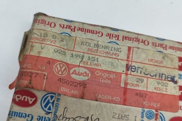 VOLKSWAGEN VANAGON T3 KROUŽKY PÍSTNÍ 1 SADA 025198151 1982 NOVÉ ORIG.
