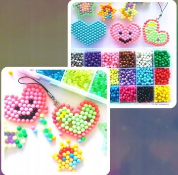 МЕГА набор WATER BEADS XXL 6000+ штук Подарочные УЗОРЫ Шаблоны AQUA WATER KO