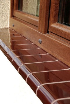 Наружные керамические подоконники, 16 см, шоколадные