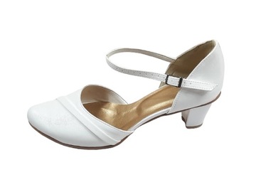 Buty ślubne CASANI słupek 34 śmietanka ivory