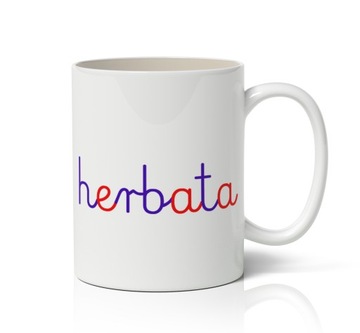 Kubek z napisem HERBATA dla nauczyciela PREZENT