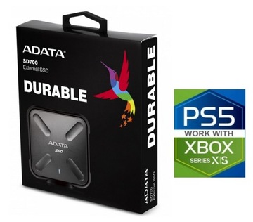 Adata Dysk SSD External SD700 1TB USB3.2 Gen.1 Durable XBOX PS5 Zewnętrzny