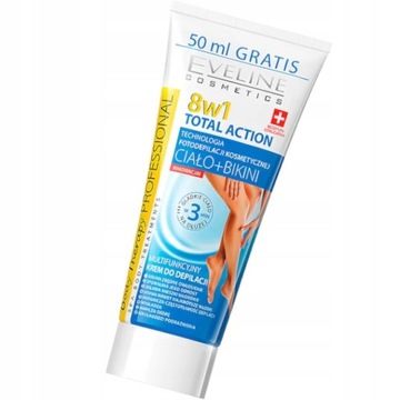 EVELINE KREM DO DEPILACJI CIAŁA TOTAL ACTION 8w1