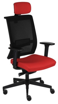 Fotel Biurowy GROSPOL Level BS HD Siatka Czerwony