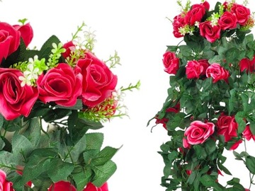 Kwitnąca Róża Sztuczne Kwiaty Zwisające Girlanda