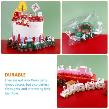 МАЛЕНЬКИЙ ПОЕЗДИК ОРНАМЕНТ МИКРО-НОВОГОДНИЕ ИГРУШКИ 4 ШТ.