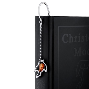 Большая серебряная закладка Птица Оригами