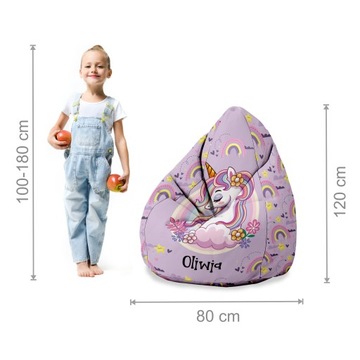 Пуф для девочки и ребенка Персонализация Сумка Sako XXL Подарок на день рождения