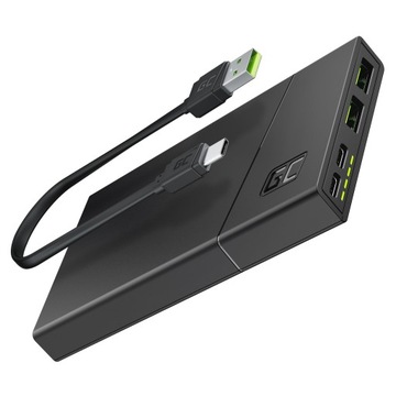 GREEN CELL POWER BANK 10000 мАч 18 Вт PD USB-C QC ПИТАНИЕ БЫСТРАЯ ЗАРЯДКА