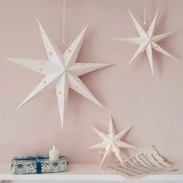 СКЛАДНОЙ ВИТРАЖ РОЖДЕСТВЕНСКАЯ ЗВЕЗДА БУМАЖНЫЙ 3D АЖУРНЫЙ УКРАШЕНИЕ ОКНА 45см