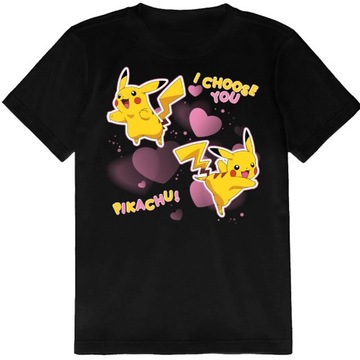 KOSZULKA DZIECIĘCA T-SHIRT DLA DZIECKA PIKACHU POKEMON 152 PREZENT JAKOŚĆ