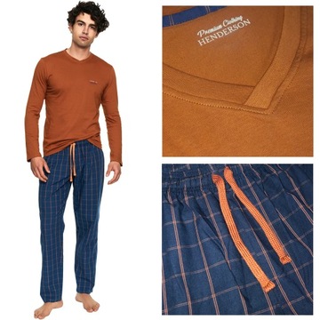 Piżama męska długa HENDERSON torn PR 40050 mie XXL