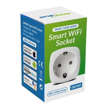 Розетка GreenBlue WiFi с дистанционным управлением, Android/iOS/Alexa/Google GB720 F