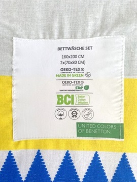 UNITED COLOURS OF BENETTON ПОСТЕЛЬНОЕ ПОСТЕЛЬНОЕ ИЗДЕЛИЕ 160х200 см + 2 ПОДУШКИ 70х80 см