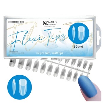 Nails Company TIPSY do paznokci przedłużanie OWALNE zestaw 240 sztuk