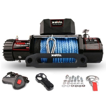 WYCIĄGARKA DO LAWET X-BULL 13000 SYNTETYK 5,9T 12V