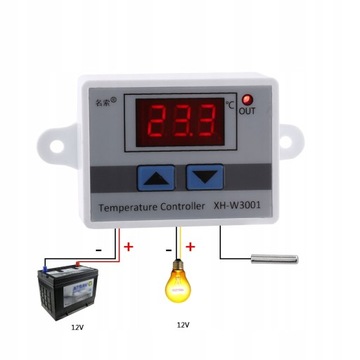 REGULATOR TEMPERATURY TERMOSTAT CYFROWY 12V