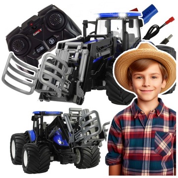 Трактор с дистанционным управлением Трактор с дистанционным управлением 1:24 Грейфер для рулона сена с дистанционным управлением