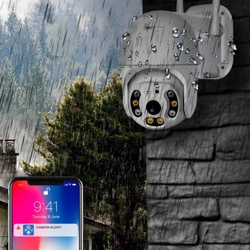WIFI IP УМНАЯ НАРУЖНАЯ ВРАЩАЮЩАЯСЯ КАМЕРА FULL HD 2 Мп 1080p ЗУМ 4-кратное ОБНАРУЖЕНИЕ