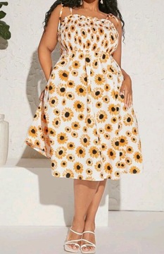 Rewelacyjna sukienka kobieca słoneczniki 52 54 56