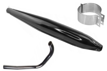 TŁUMIK WYDECH RURA WSK 125 KOLANKO DUELLS + OBEJMA