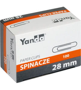 Spinacze biurowe okrągłe 28mm 100 sztuk