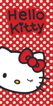 DUŻY RĘCZNIK HELLO KITTY BAWEŁNA ORYGINAŁ 70x140