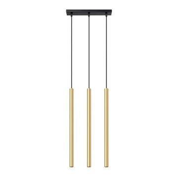 Lampa Wisząca Sufitowy Zwis jednopunktowy PASTELO 3L złoty połysk SOLLUX