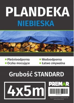 PLANDEKA NIEBIESKA 8X12M
