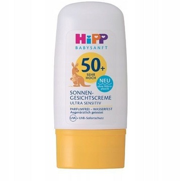 HIPP BABYSANFT Krem ochronny do twarzy SPF50+ 30ml