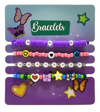 Zestaw bransoletek - Motylki 4 sztuki.