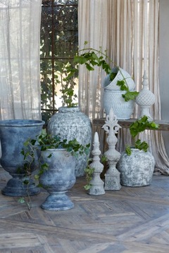 DONICZKA CEMENTOWA BIAŁA 26x25 OSŁONKA RUSTYKALNA