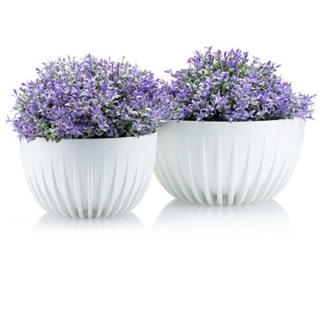 ЦВЕТОЧНЫЙ ГОРШОК ЭКО ЧАША БЕЛЫЙ 30см Цветы Травы для гостиной, спальни, декоративные
