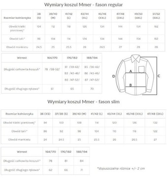 Granatowa gładka koszula męska z długim rękawem 011G 176-182 / 43-Slim