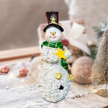 Podświetlane figurki bałwana Festiwal Ozdoba Świąteczny styl B Kolor