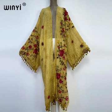 WINYI Summer fashion Women tassel Pashmina Embroid