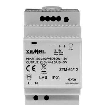 ZTM-60/12 Exta Zamel Импульсный источник питания на DIN-рейку