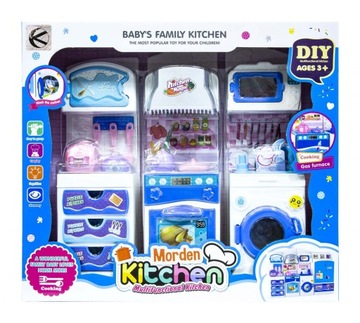 Кухонный набор мебели для кукол - синий