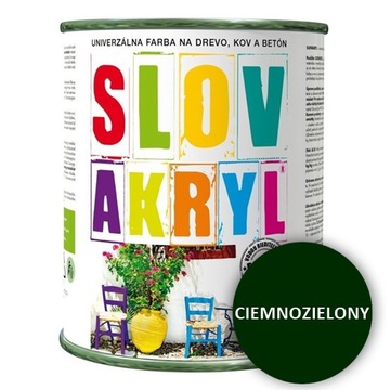 Farba akrylowa do mebli CIEMNOZIELONY 0,75L
