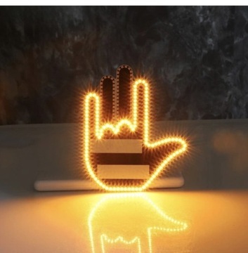 Светодиодная лампа жесты палец руки для автомобиля знак средний палец с пультом дистанционного управления