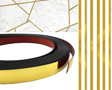 Listwa PŁASKA ZŁOTA GOLD TAŚMA DEKORACYJNA 1,4 cm