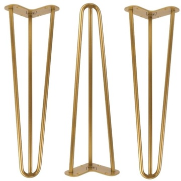 Metalowe nogi do stolika 40 cm złote loft HG DECO