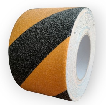 Taśma antypoślizgowa ŻÓŁTO CZARNA 100mm 6m 10CM ostrzegawcza OZNACZENIOWA