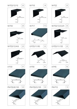 EAVE STRIP желоб для плоской крыши PN-P20/8/90 ГРАФИТ обработка антрацит